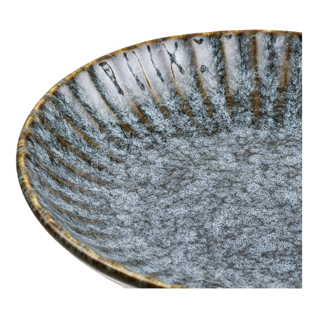 Key Largo blue ceramic tray - Ø20.5x7 cm