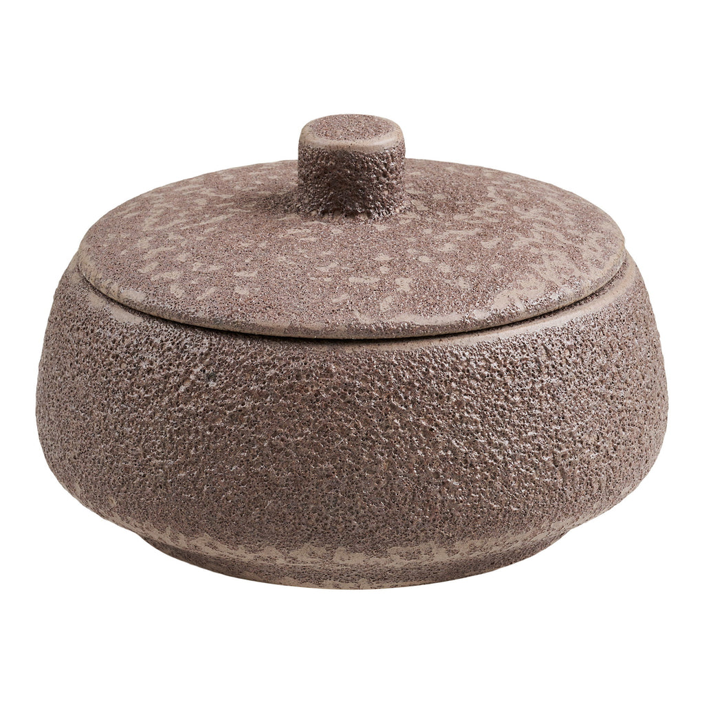 Pot - Pot, ceramic, brown, ø15x9.5 cm