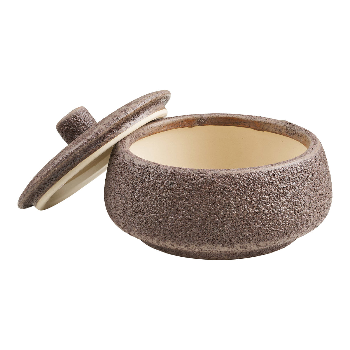 Pot - Pot, ceramic, brown, ø15x9.5 cm