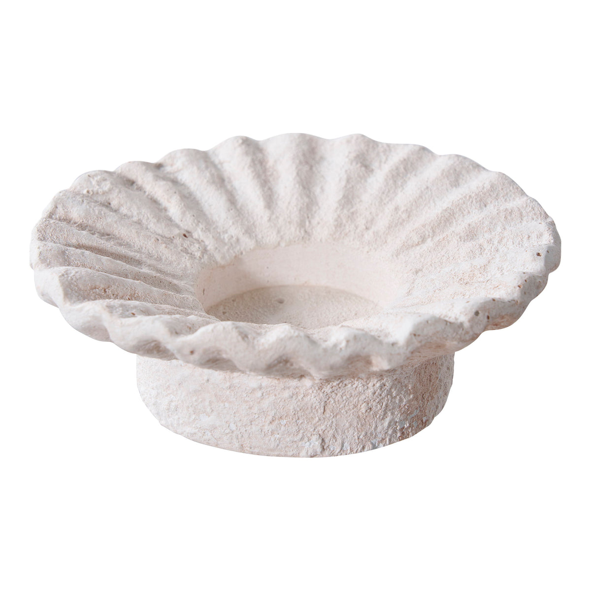 White concrete candle holders - set of 2