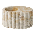 Theelichthouder - Cement, bruin/beige Ø10,5x6 cm
