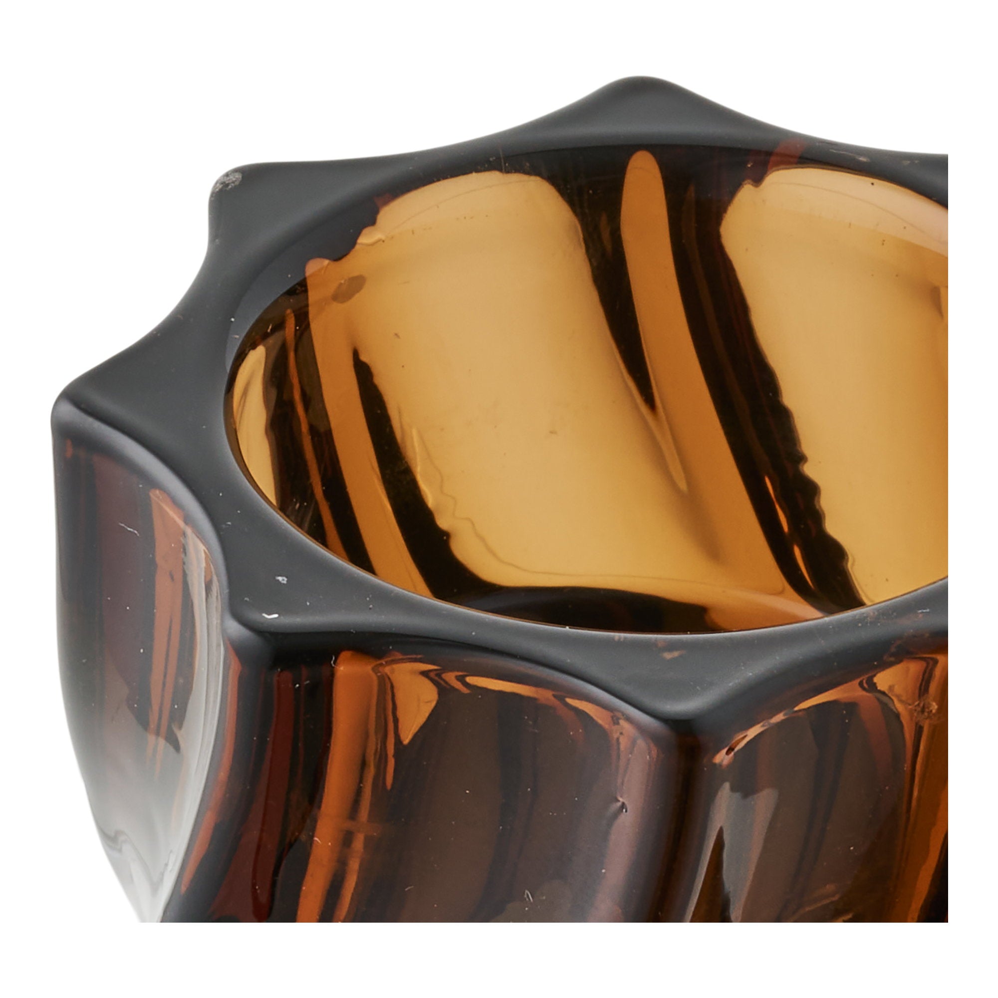 Candle holder - Glass, smoked brown (set of 2)