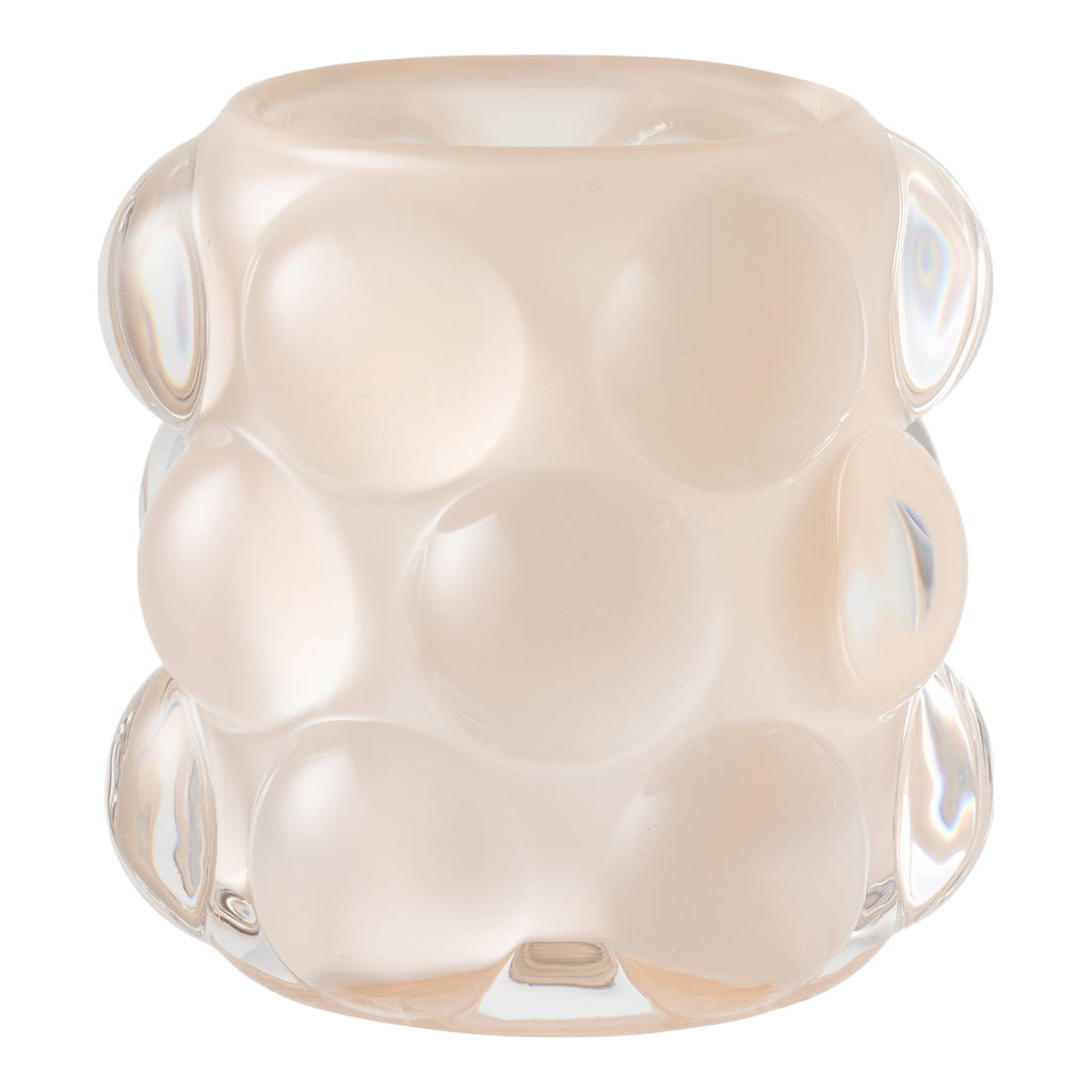 Kandelaar - Glas, beige/groen (set van 2)