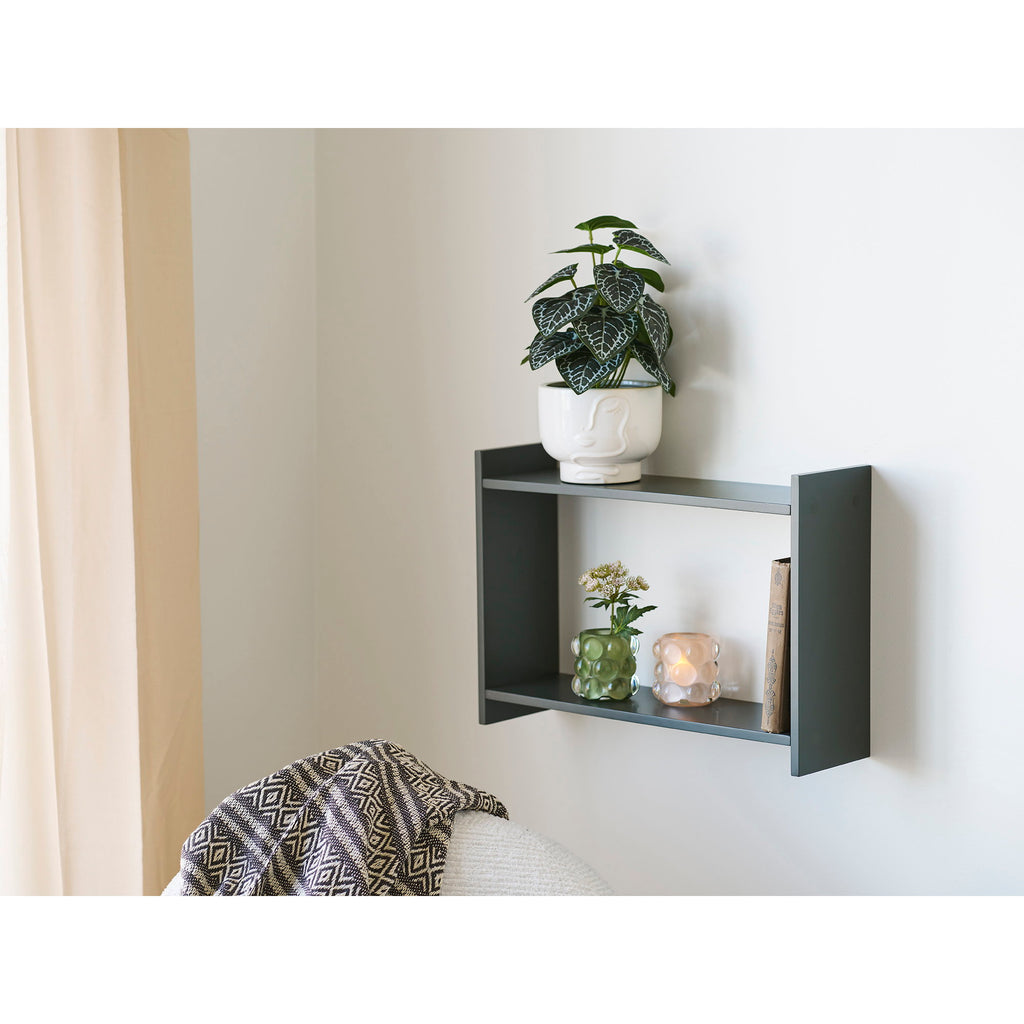 Kandelaar - Glas, beige/groen (set van 2)