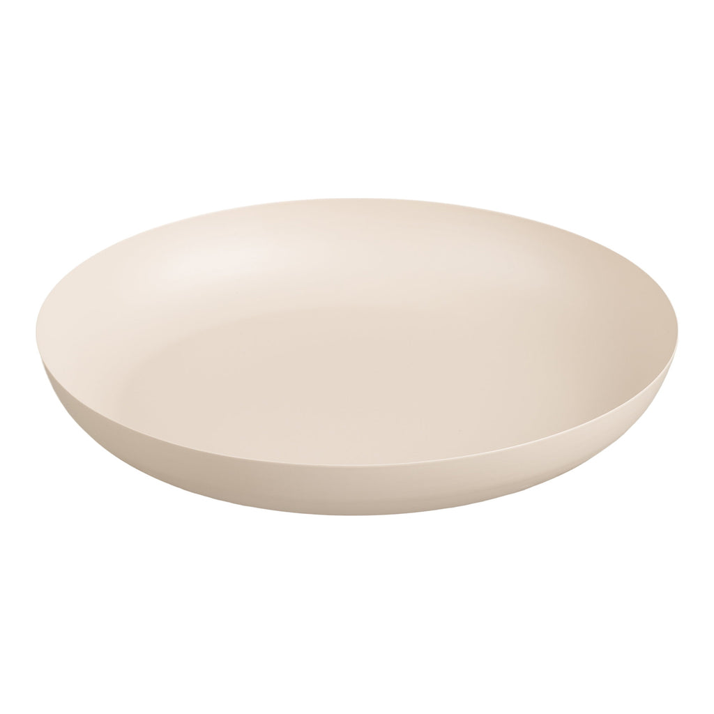 Dienblad - Metaal, beige Ø30x4 cm