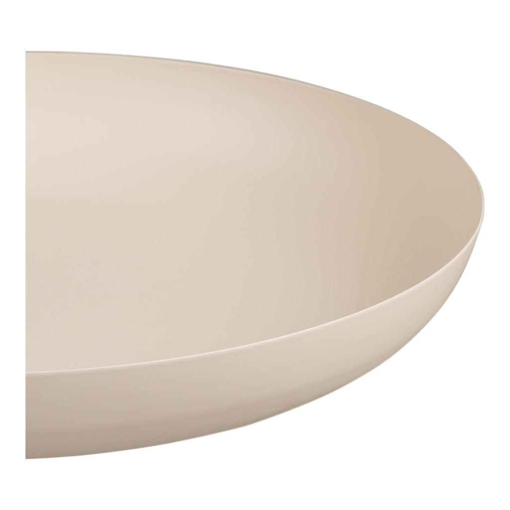 Dienblad - Metaal, beige Ø30x4 cm