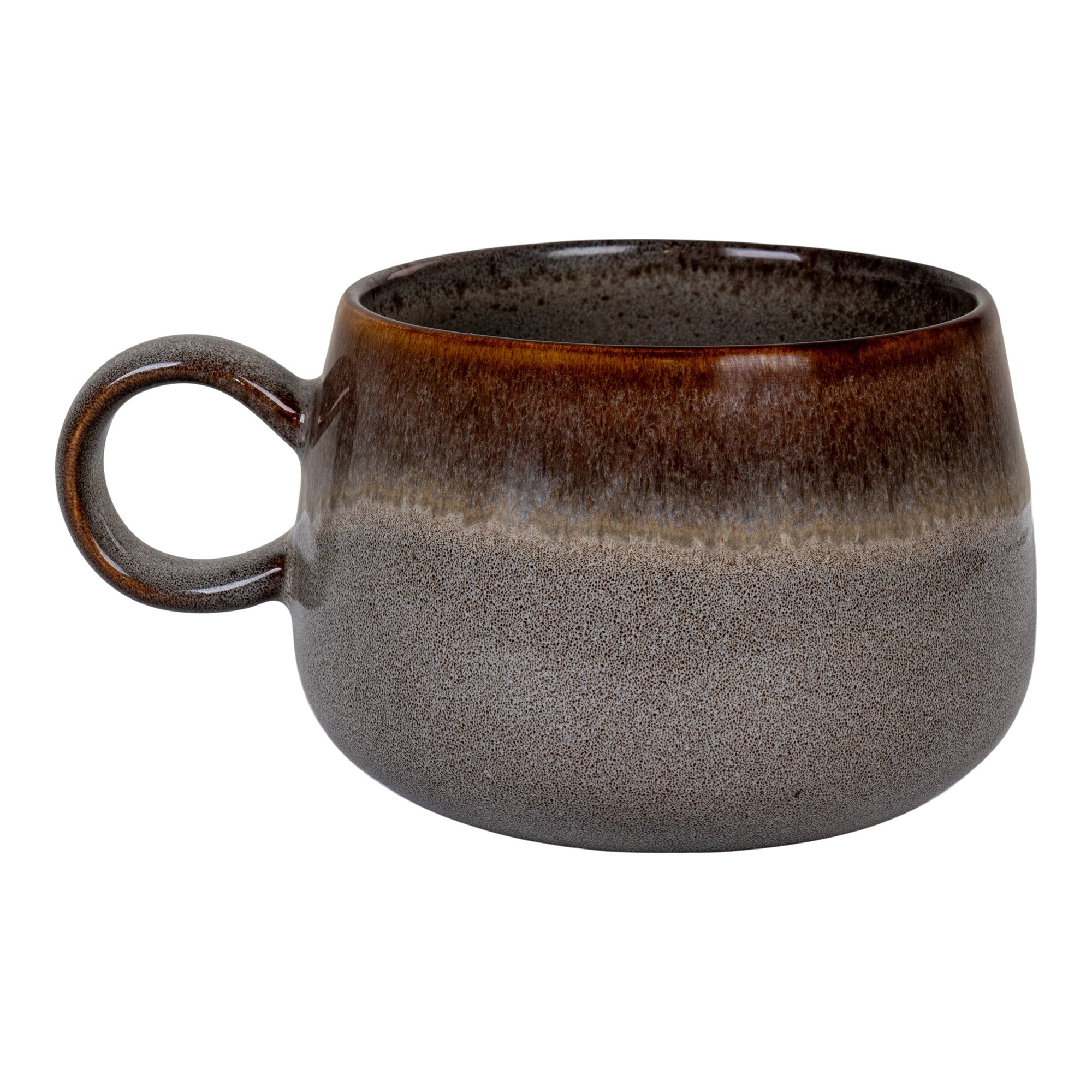 Selma Mok - Keramiek, grijs/bruin Ø10x7,5 cm (set van 4)