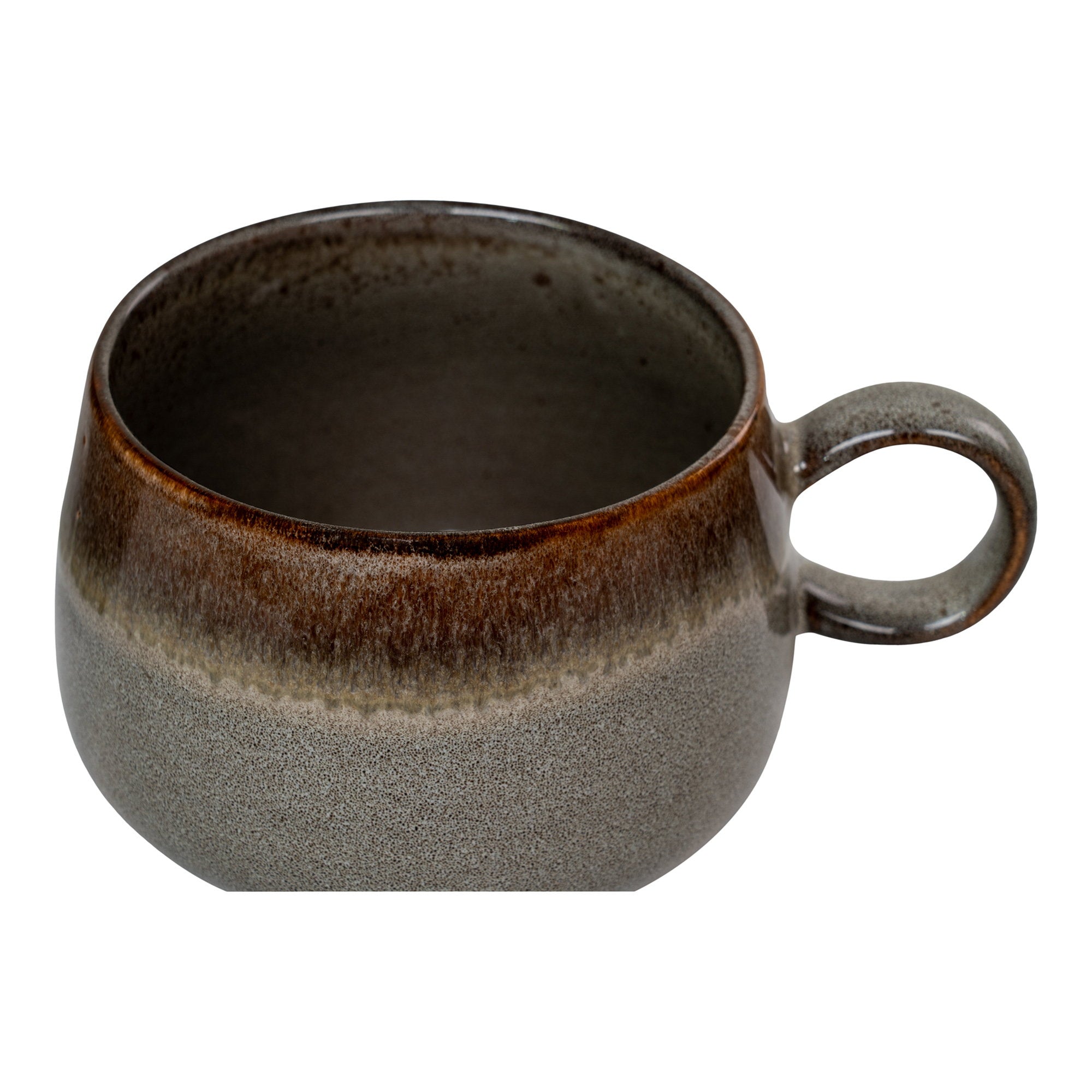 Selma Mok - Keramiek, grijs/bruin Ø10x7,5 cm (set van 4)
