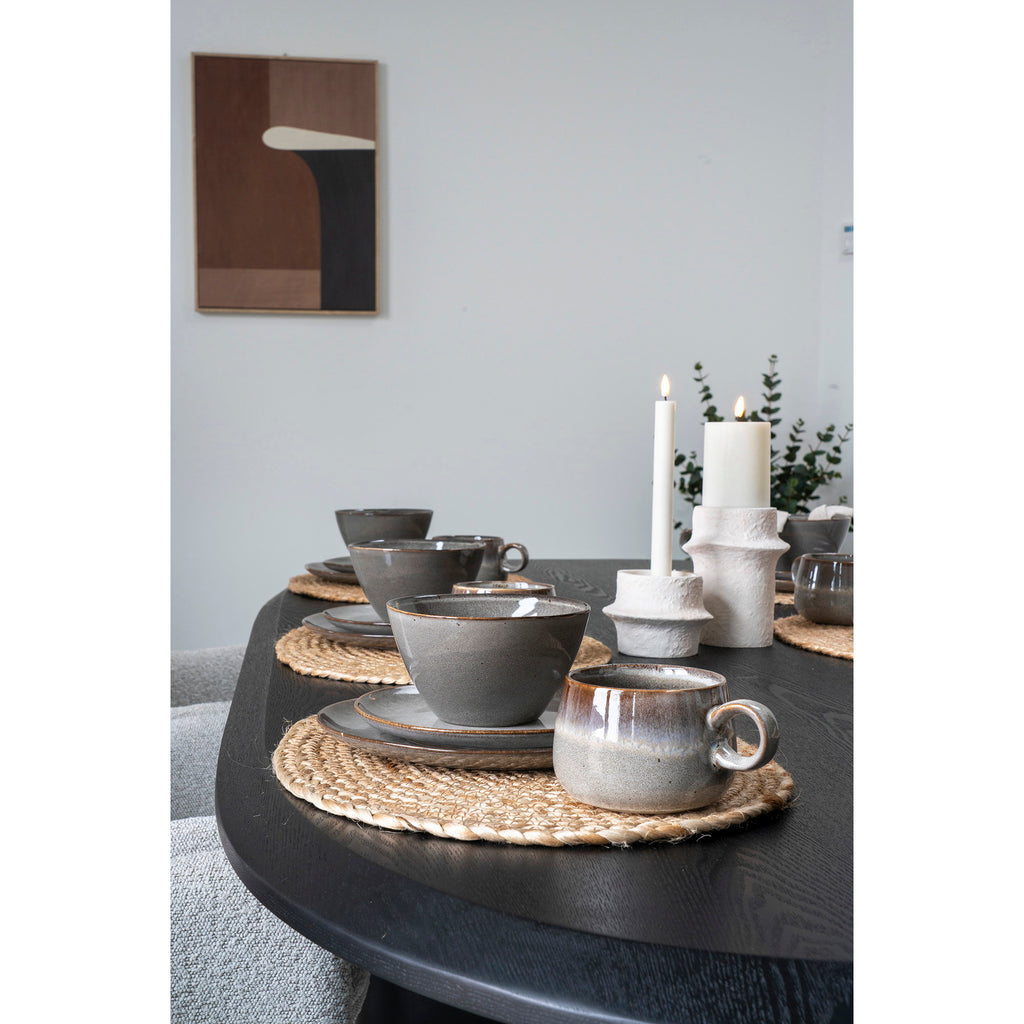 Selma Mok - Keramiek, grijs/bruin Ø10x7,5 cm (set van 4)