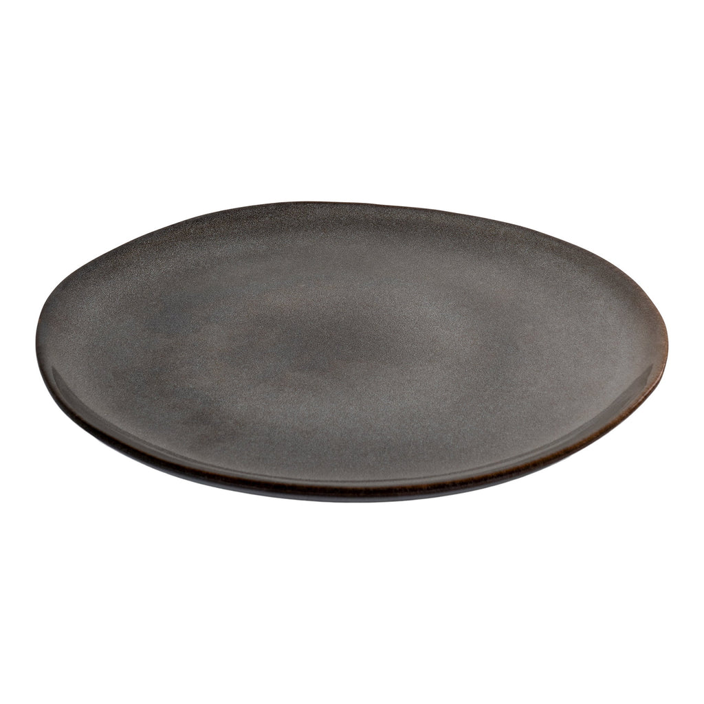 Selma Dinerbord - Dinerbord, keramiek, grijs/bruin Ø27 cm (set van 4)