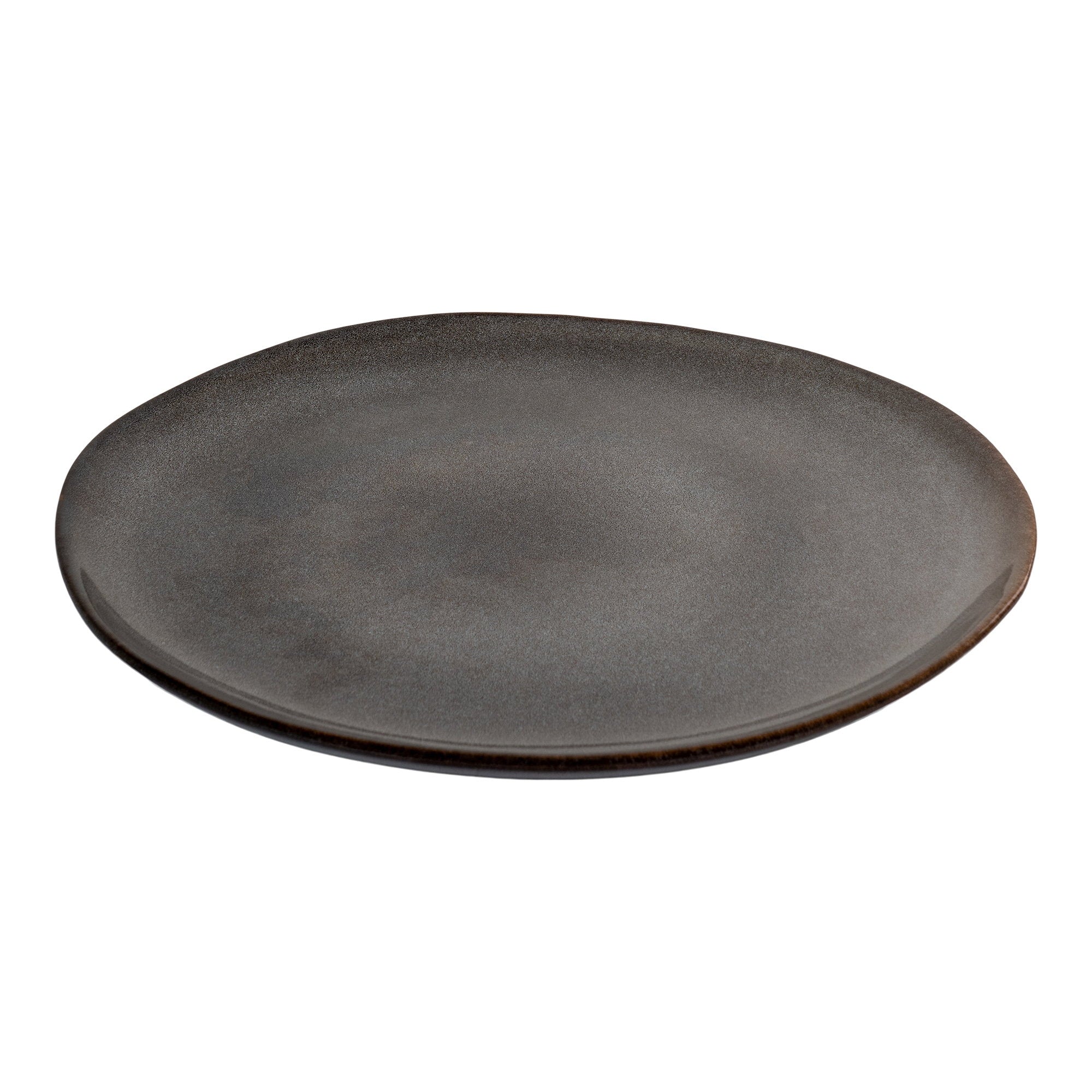 Selma Dinerbord - Dinerbord, keramiek, grijs/bruin Ø27 cm (set van 4)