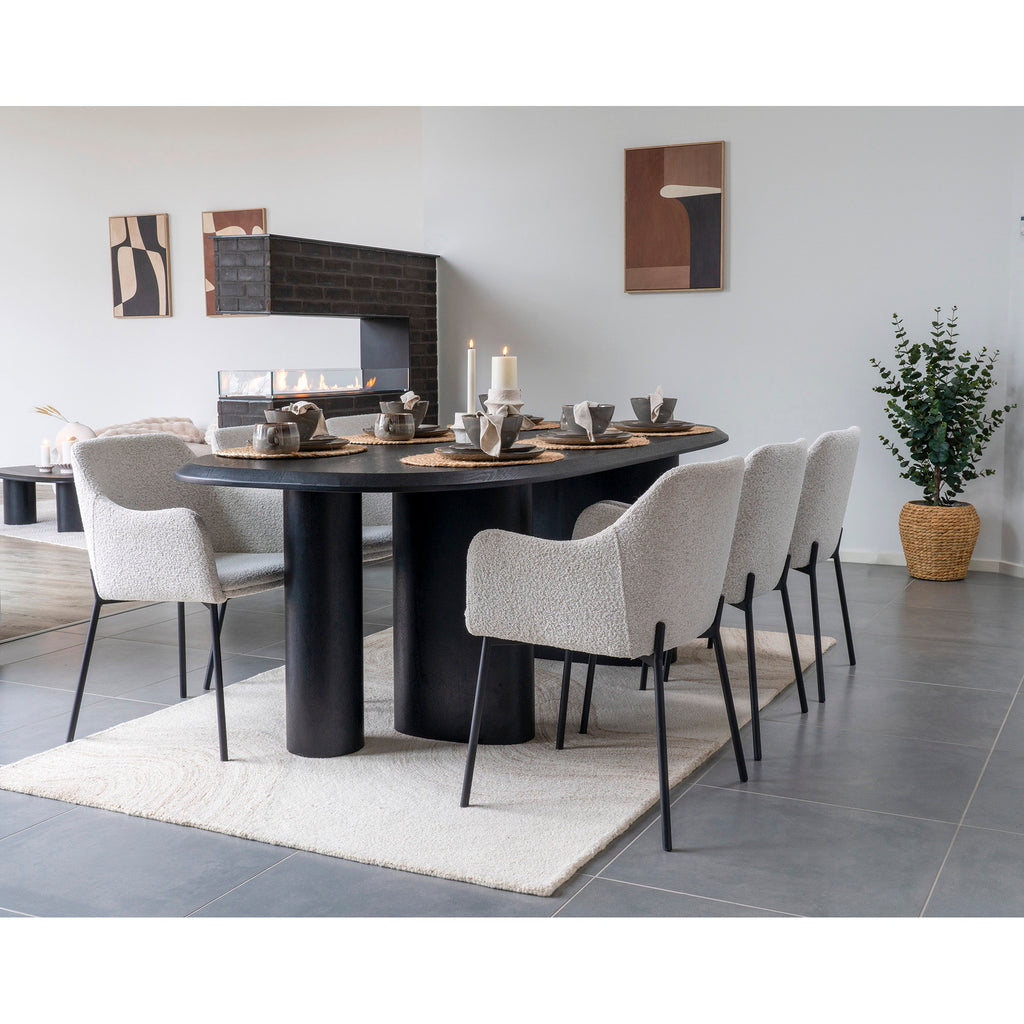 Selma Dinerbord - Dinerbord, keramiek, grijs/bruin Ø27 cm (set van 4)