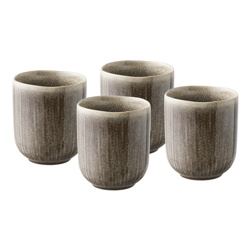 Viola Mok - Keramiek, grijs Ø8x9,5 cm (set van 4)