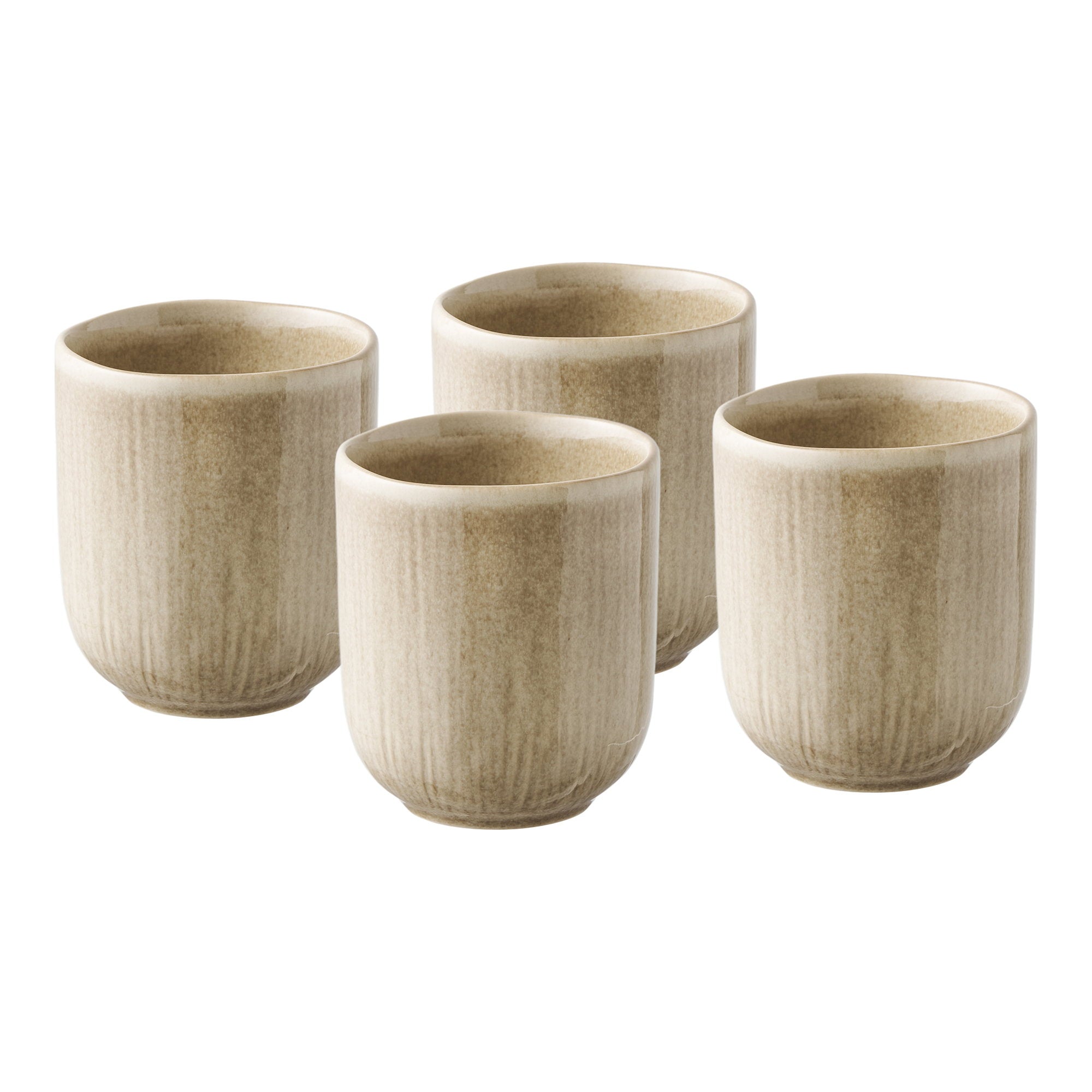 Viola Mok - Keramiek, beige Ø8x9,5 cm (set van 4)