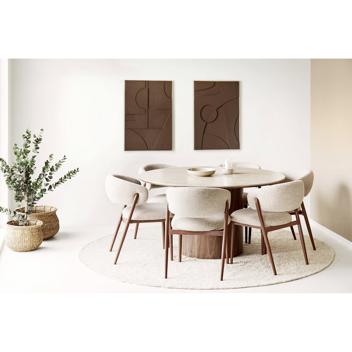 Viola Serving Dish - Serving dish, ceramic, beige, ø27x5.8 cm