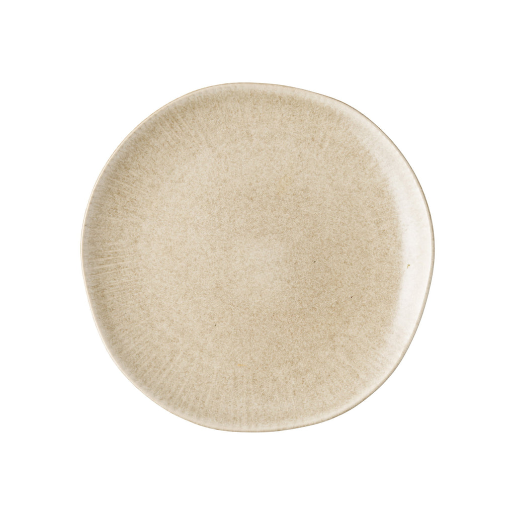 Viola Lunchbord - Lunchbord, keramiek, beige Ø21 cm (set van 4)