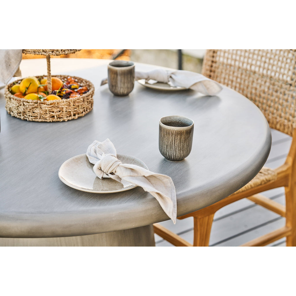 Viola Lunchbord - Lunchbord, keramiek, beige Ø21 cm (set van 4)