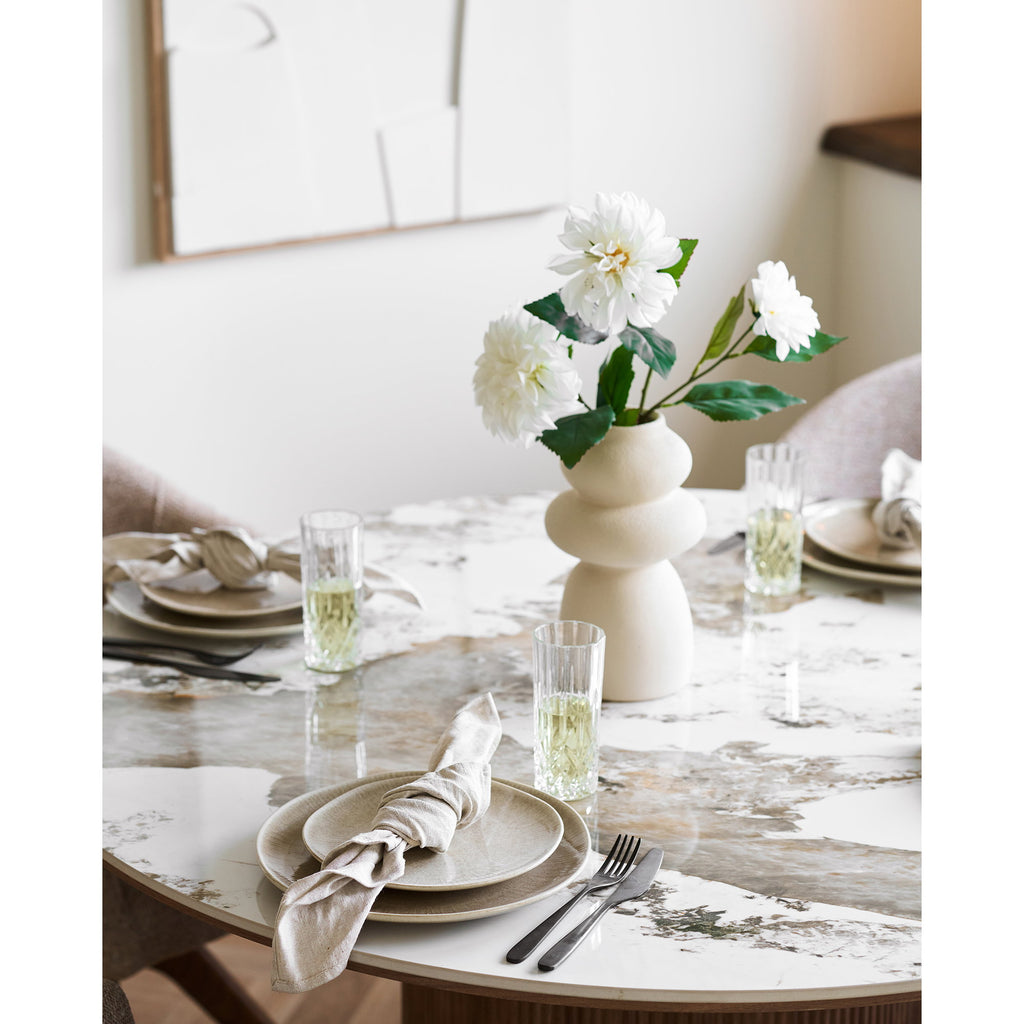 Viola Dinerbord - Dinerbord, keramiek, beige Ø27 cm (set van 4)