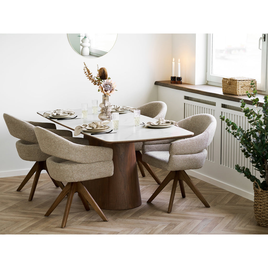 Viola Dinerbord - Dinerbord, keramiek, beige Ø27 cm (set van 4)