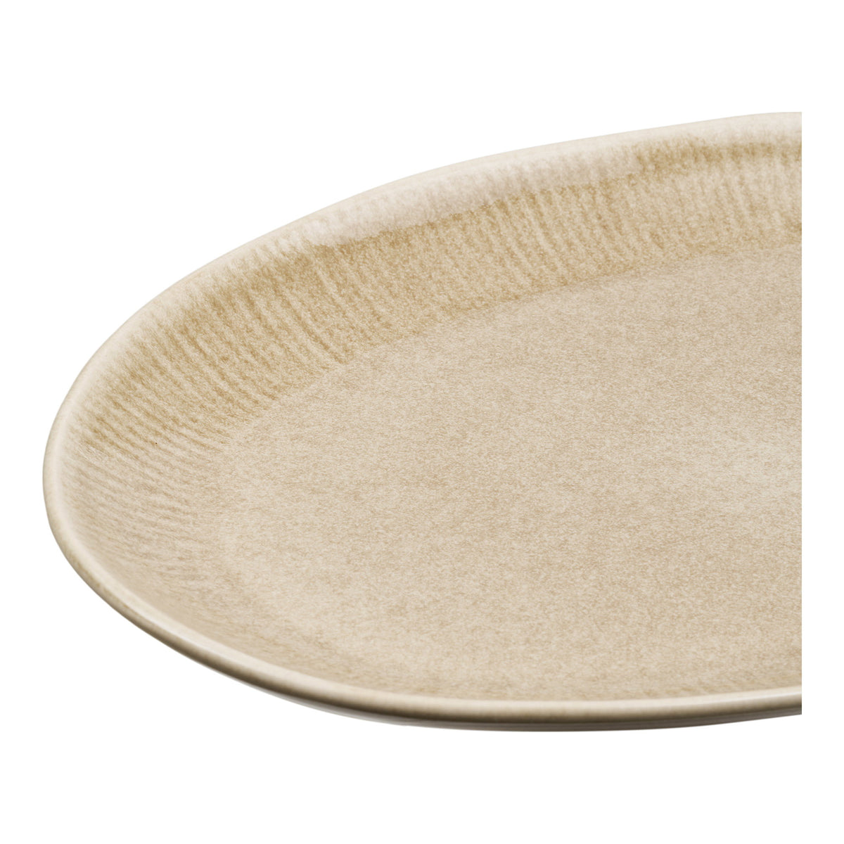 Beige ceramic serving tray Viola - 30x21.5x2.8 cm