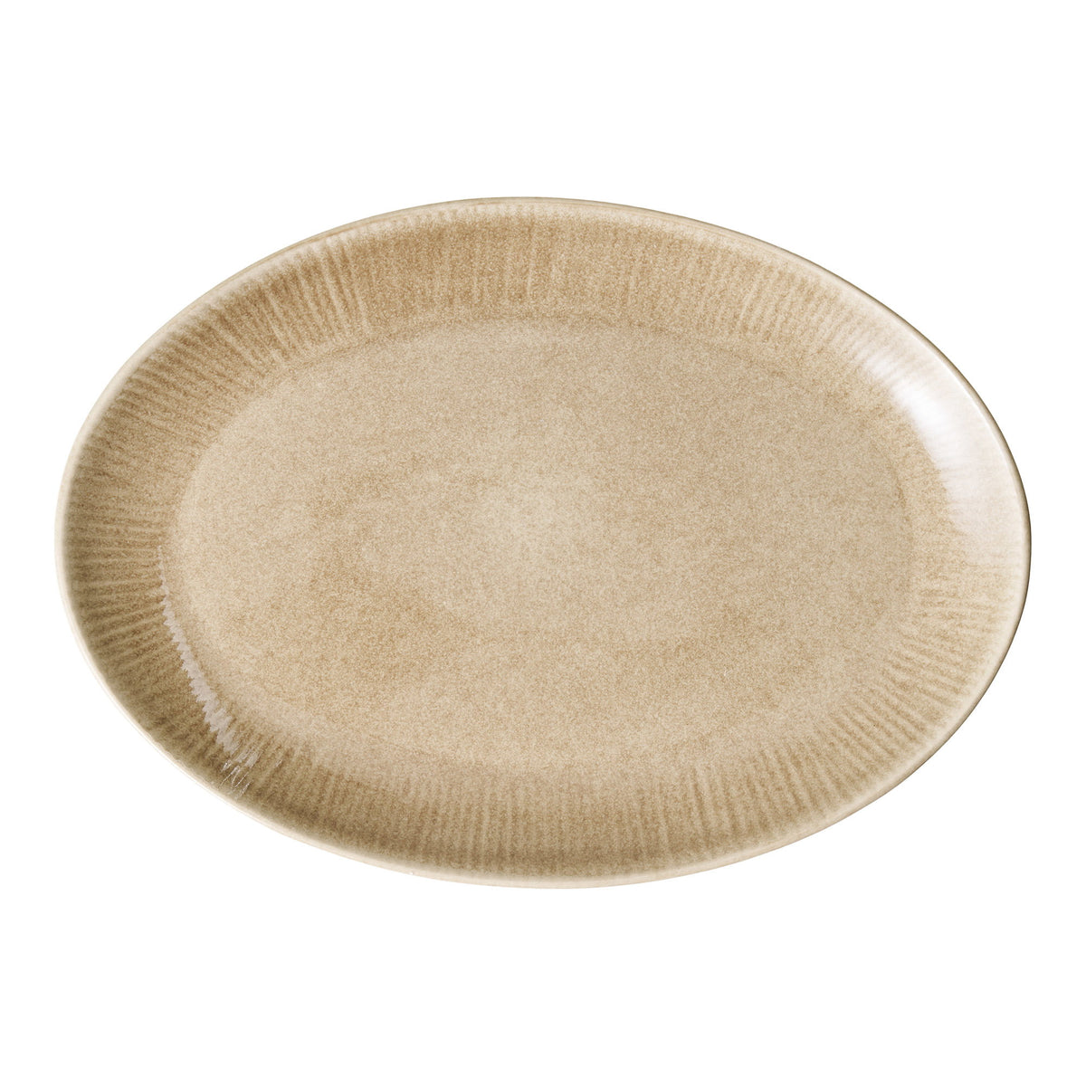 Beige ceramic serving tray Viola - 30x21.5x2.8 cm