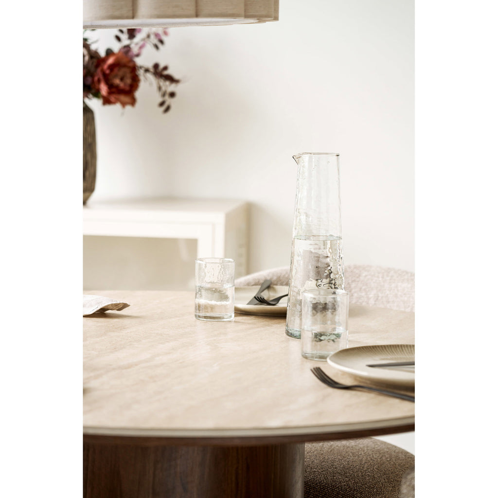 Nalanda Hammered Carafe - Hammered carafe, transparent, ø10x30.5 cm