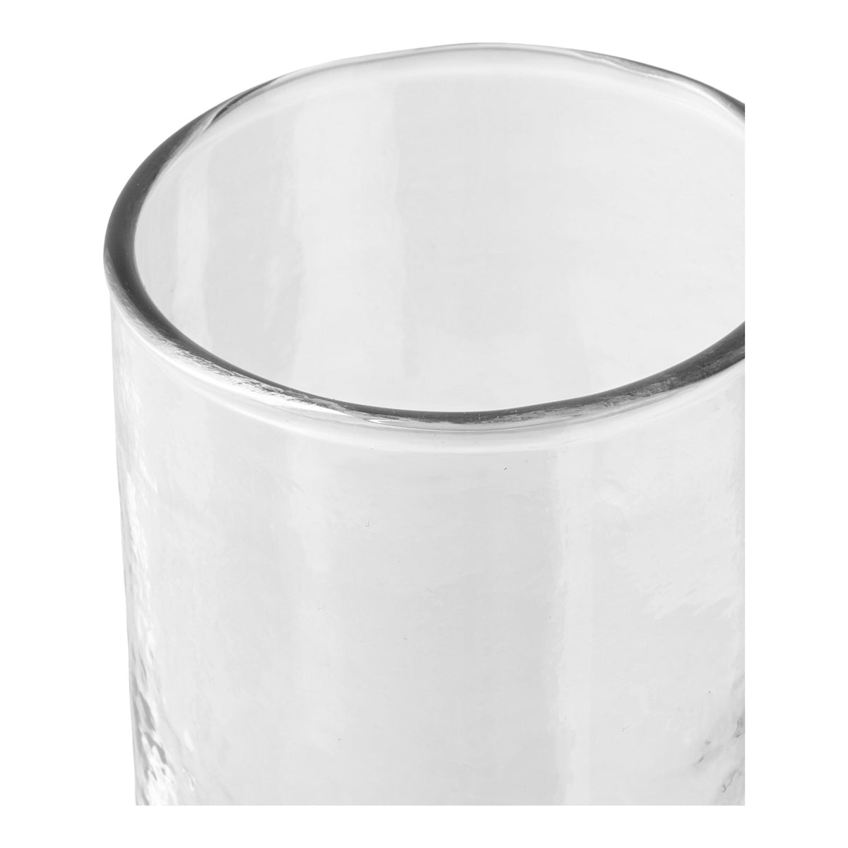 Nalanda Hammered Glasses - Hammered glasses, transparent, set of 4, ø7x10 cm