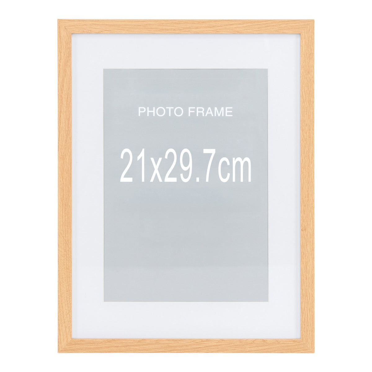 Marbella Photo Frame - Photo frame, MDF/glass, natural 21x29.7 cm, set of 5