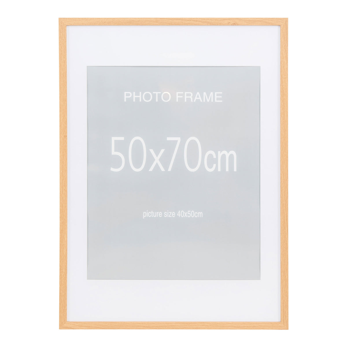 Marbella Photo Frame - Photo frame, MDF/glass, natural 50x70 cm, set of 5