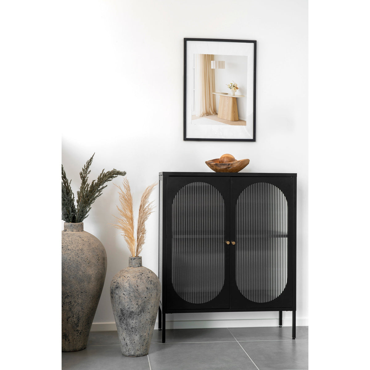 Marbella Photo Frame - Photo Frame, MDF/glass, black, 50x70 cm, set of 5