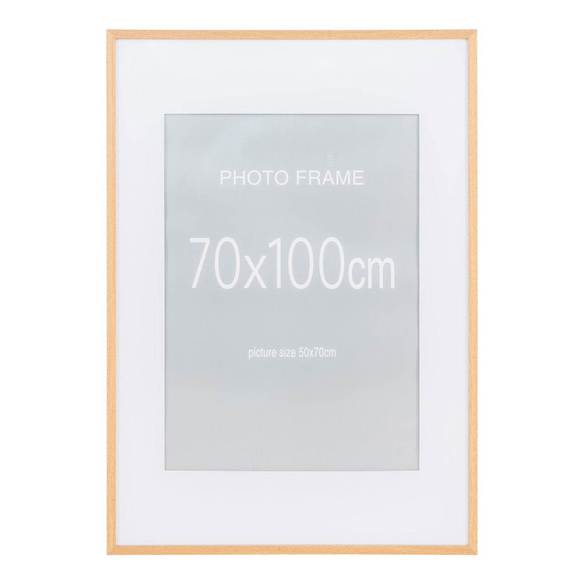 Marbella Photo Frame - Photo frame, MDF/glass, natural 70x100 cm, set of 5