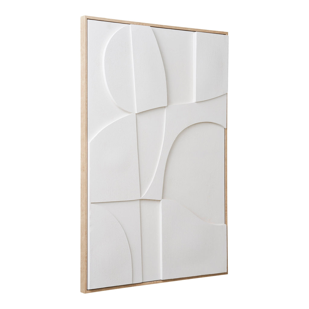 Madeline Reliëf Wanddecoratie - Wit, nr. 2, 60x90 cm