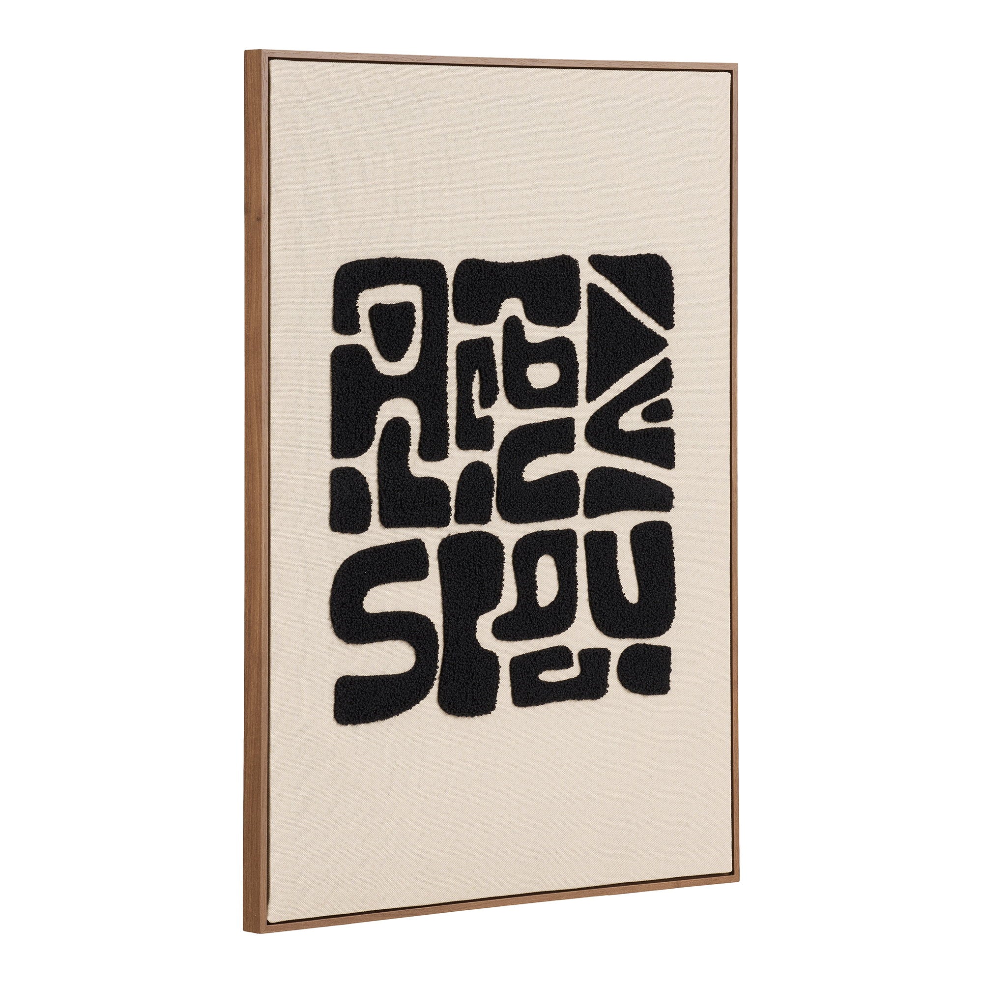 Tine Wanddecoratie - Getuft, zwart/bruin 50x70 cm