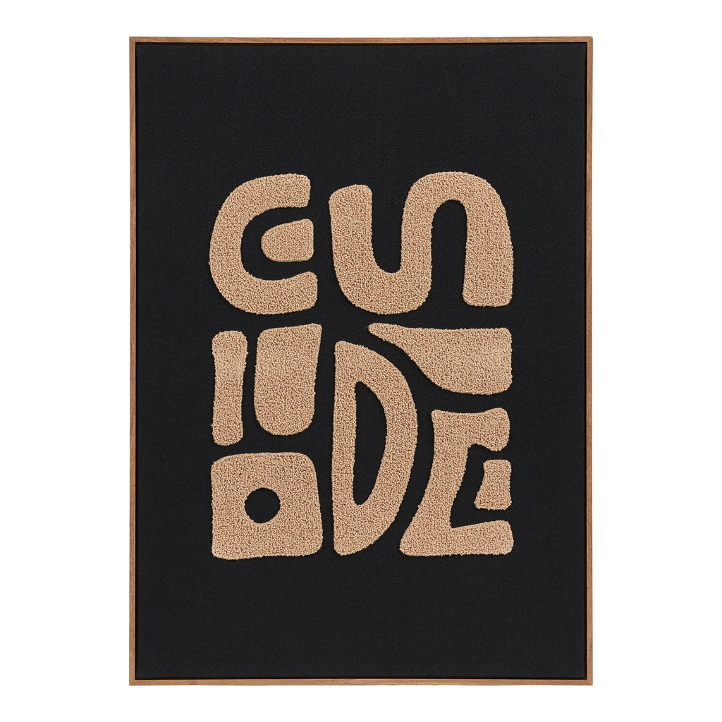 Tine Wanddecoratie - Getuft, beige/zwart 50x70 cm