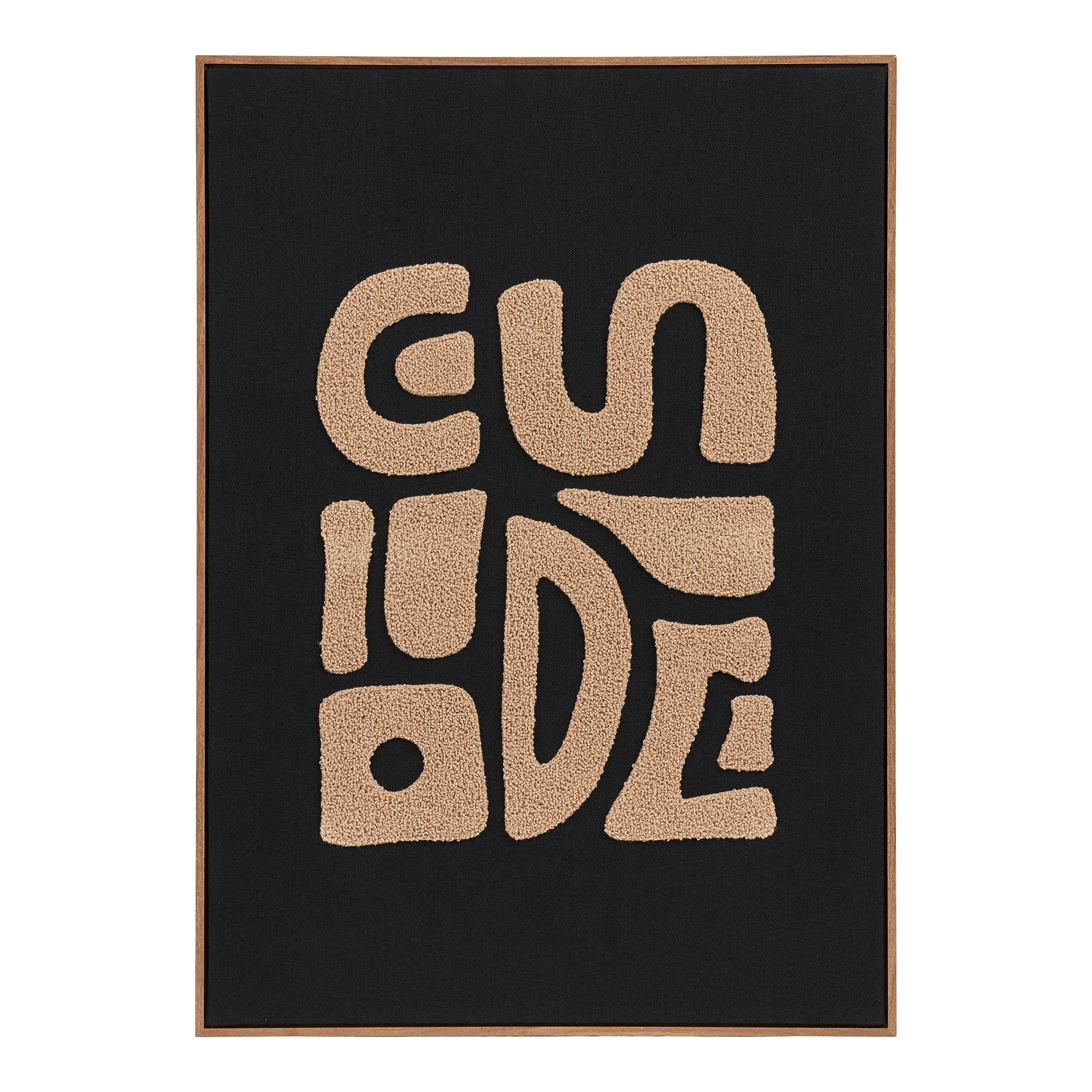 Tine Wanddecoratie - Getuft, beige/zwart 50x70 cm