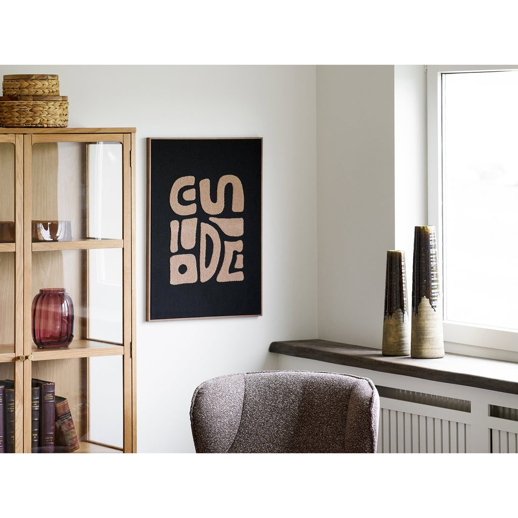 Tine Wanddecoratie - Getuft, beige/zwart 50x70 cm