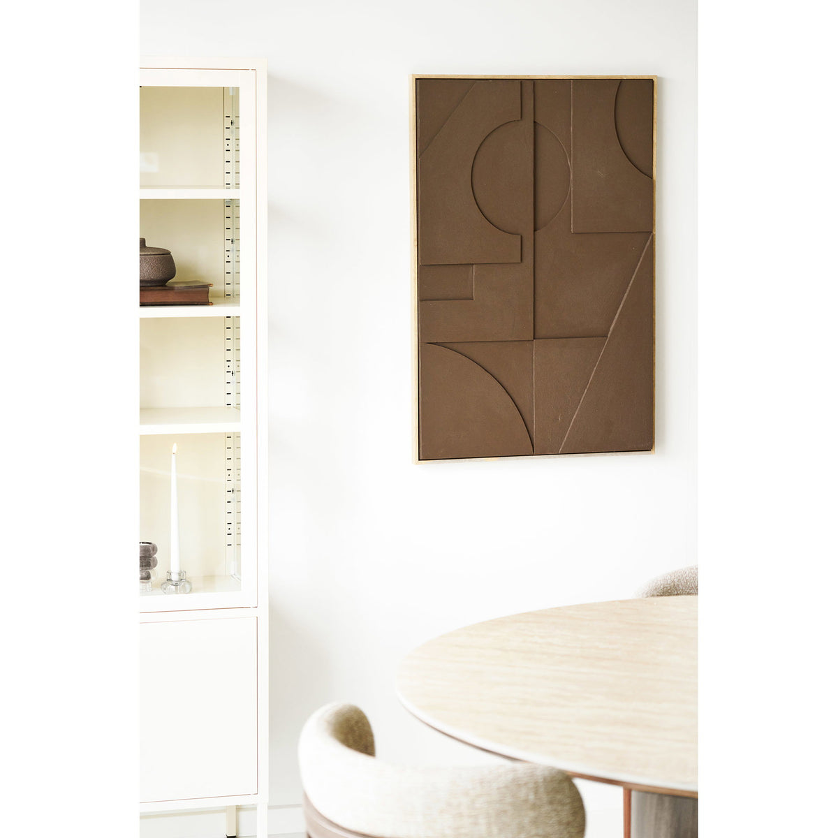 Brown relief wall decoration Isabella no. 1 - 60x90 cm