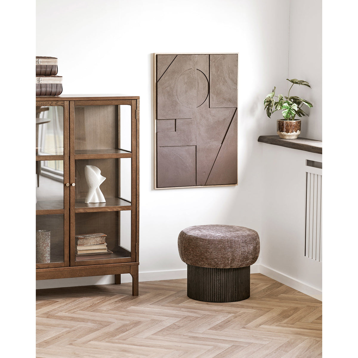 Isabella Relief Wall Decoration - Relief wall decoration, brown, no. 2, 60x90 cm