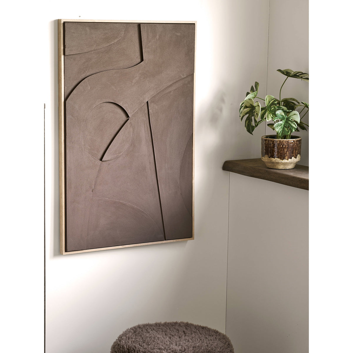 Isabella Relief Wall Decoration - Relief wall decoration, brown, no. 2, 60x90 cm