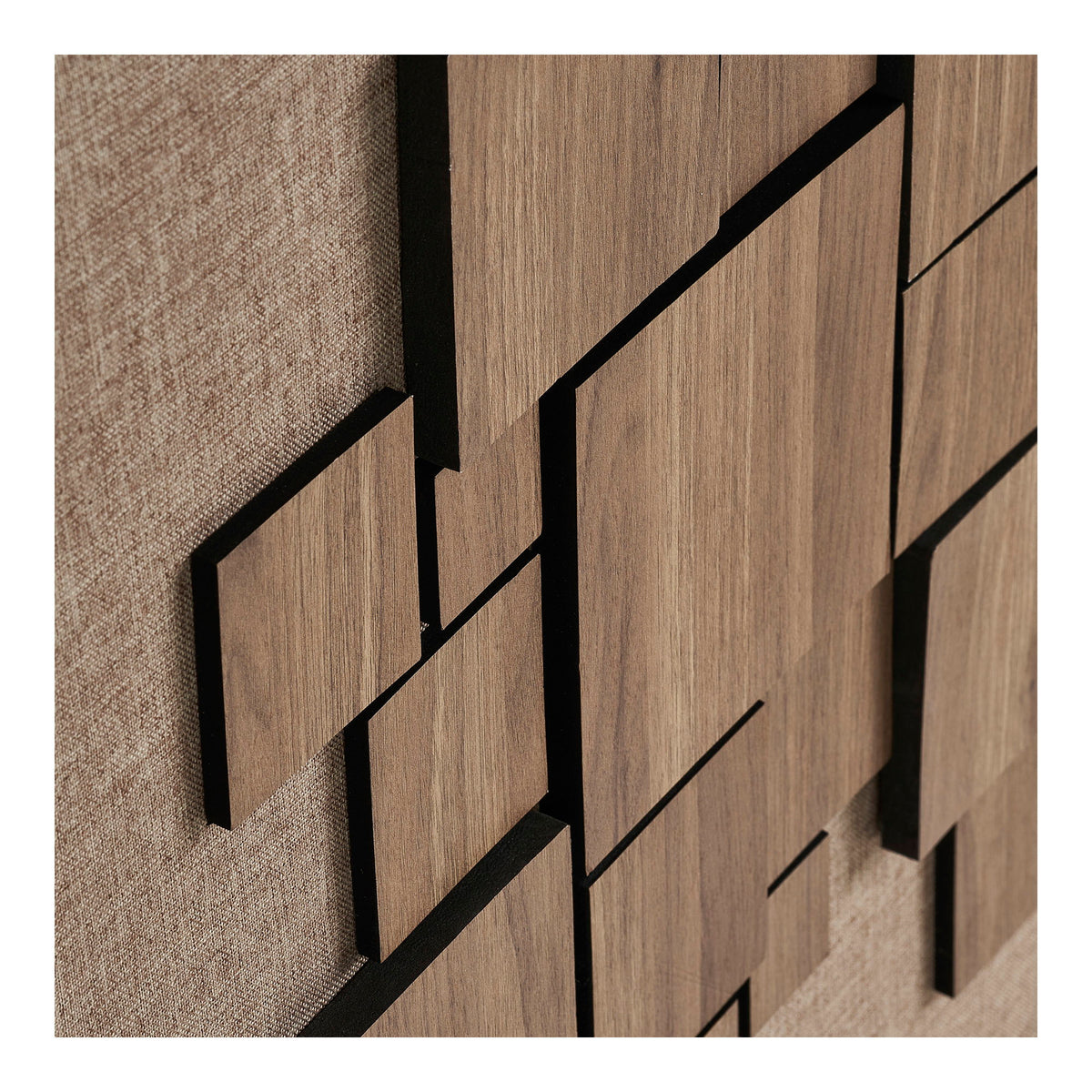 Brown relief wall decoration Gala - 60x60 cm