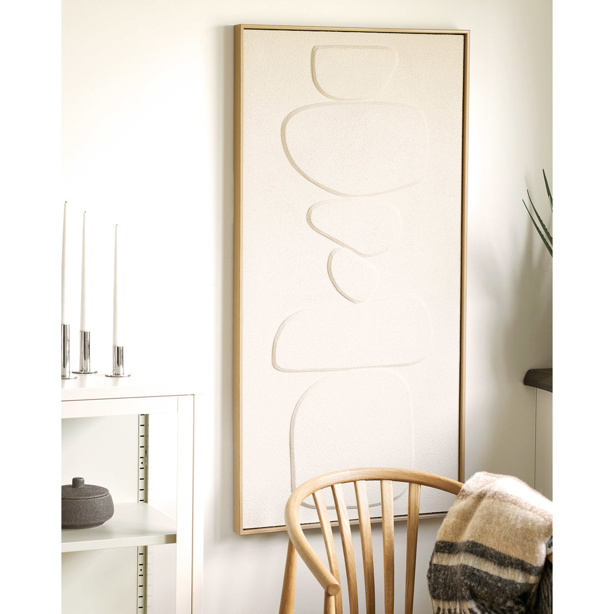 Beige Relief Wall Decoration Victoria No. 1 - 60x120 cm