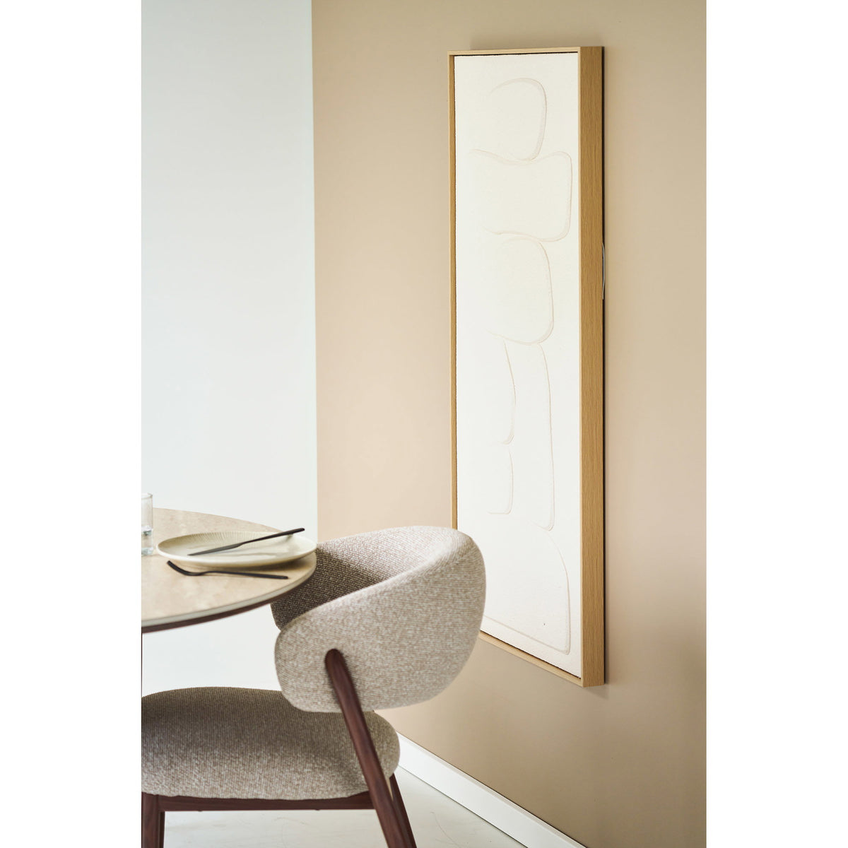 Beige relief wall decoration Victoria no. 2 - 60x120 cm