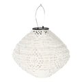 Harwood LED Lantern - Rechargeable with integrated solar panel, white