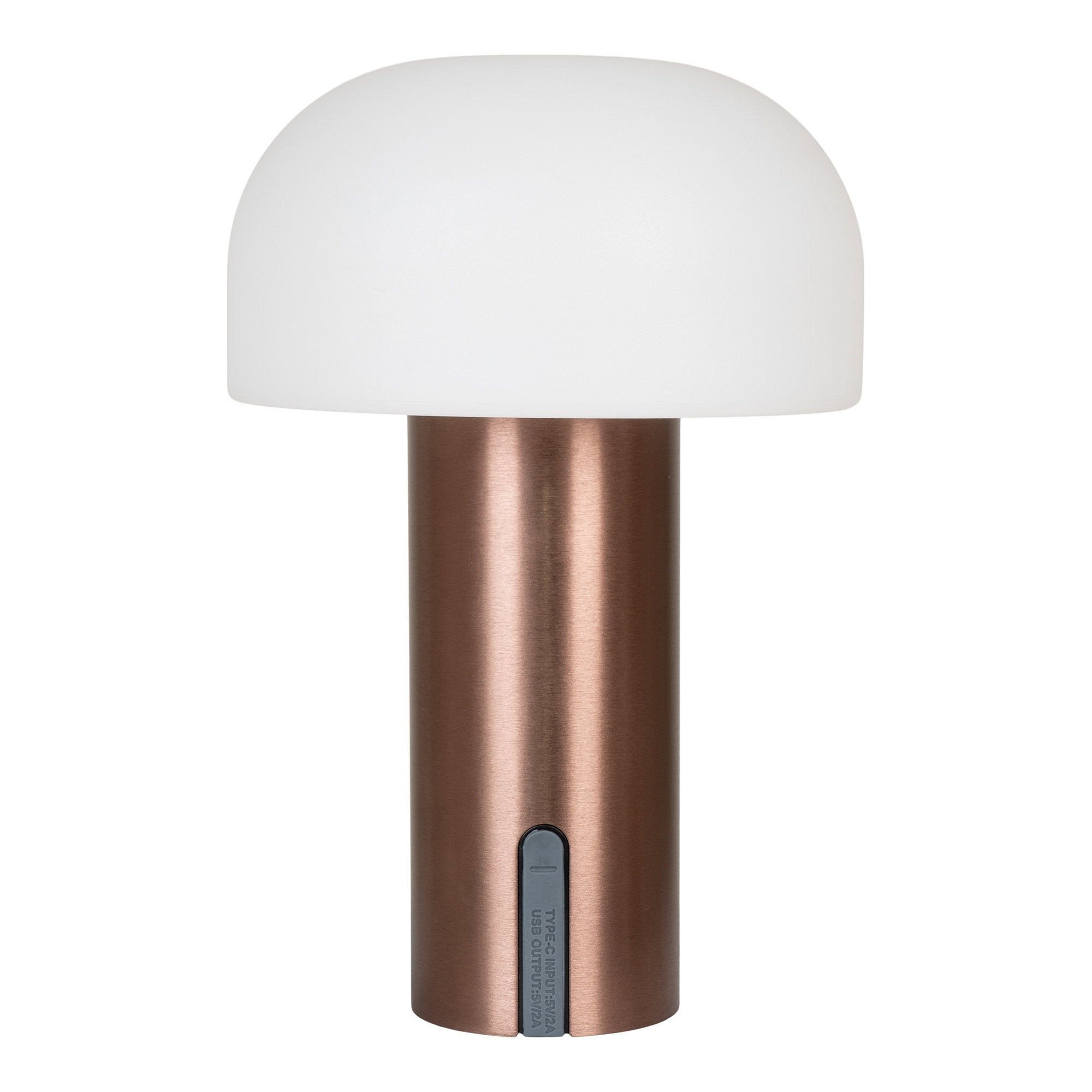 Soham LED Tafellamp - Oplaadbaar, wit/koper