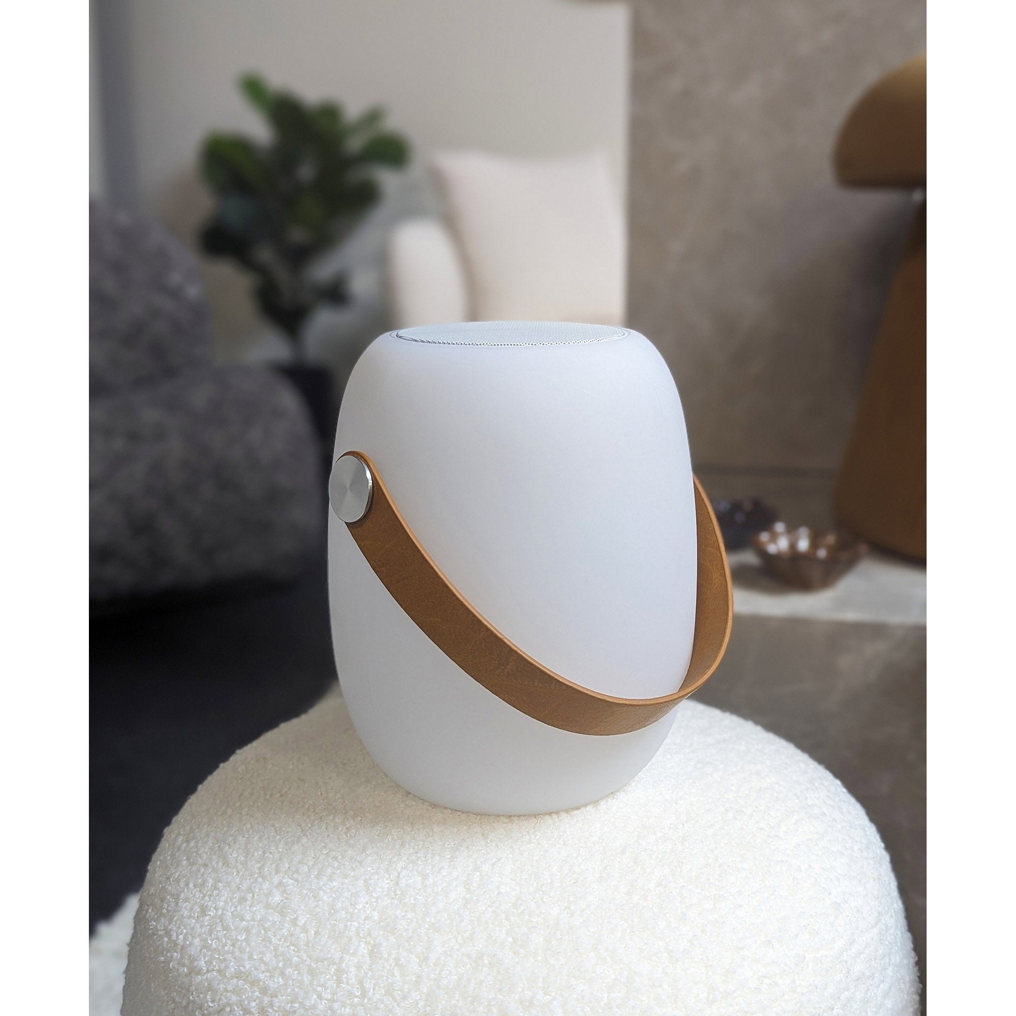 Cardiff LED Lamp - Lamp met draagriem, bluetoothspeaker, oplaadbaar, wit