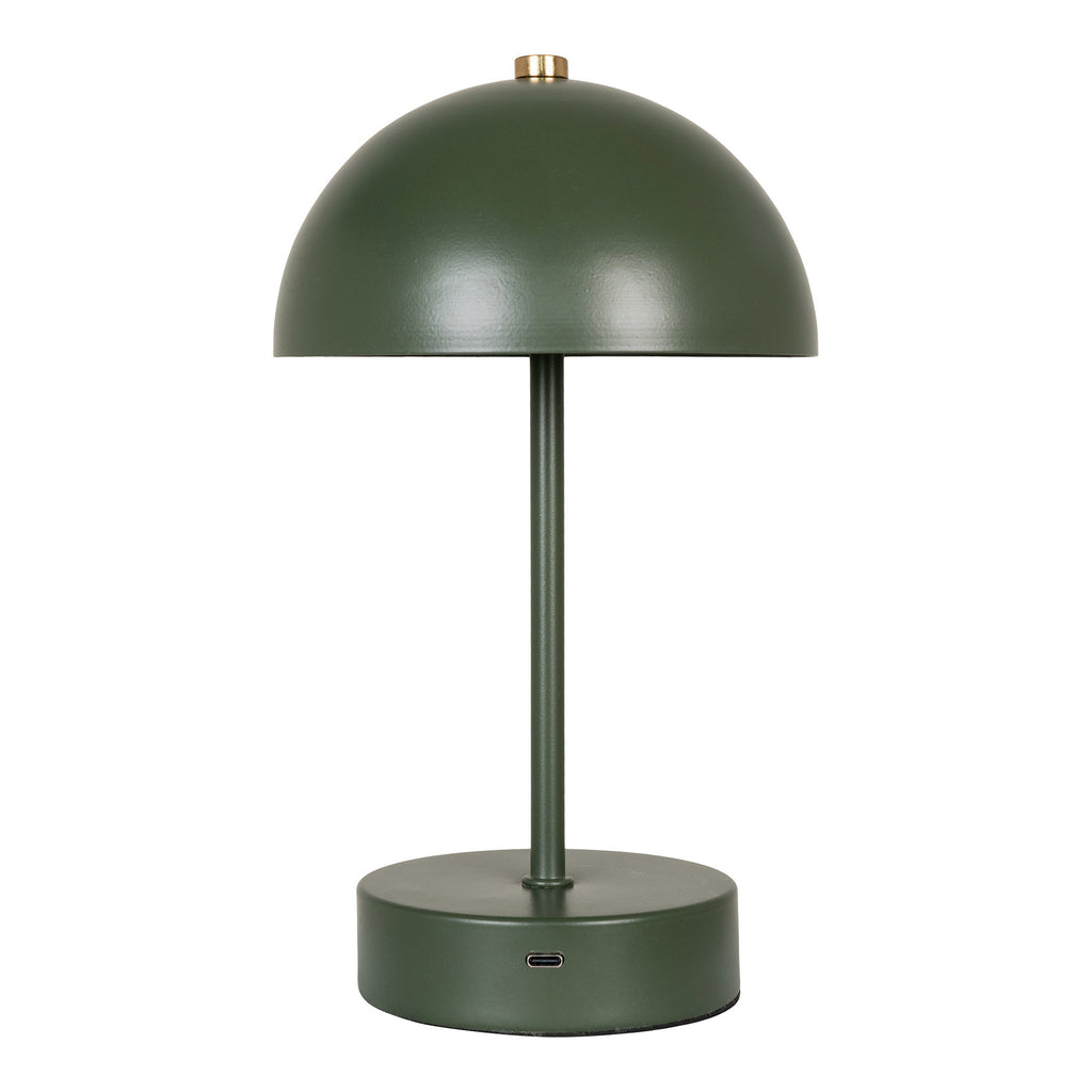 Holt Tafellamp - Oplaadbaar, metaal, groen/messing