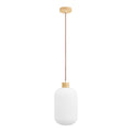Argalo Hanglamp - Glas/hout, wit Ø20 cm