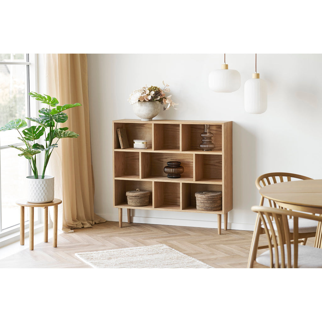 Argalo Hanglamp - Glas/hout, wit Ø20 cm