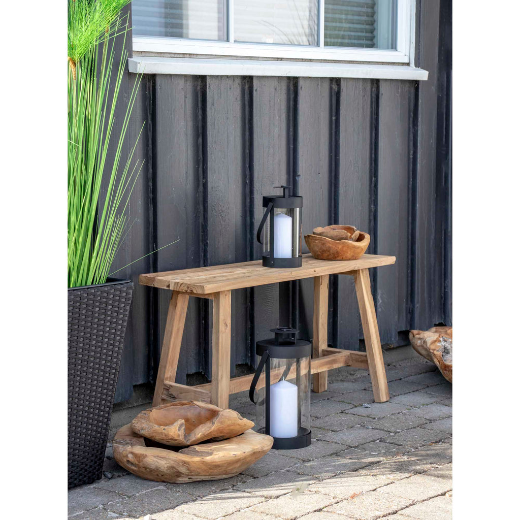 Bondi Lantaarns - Staal/glas, zwart (set van 2)