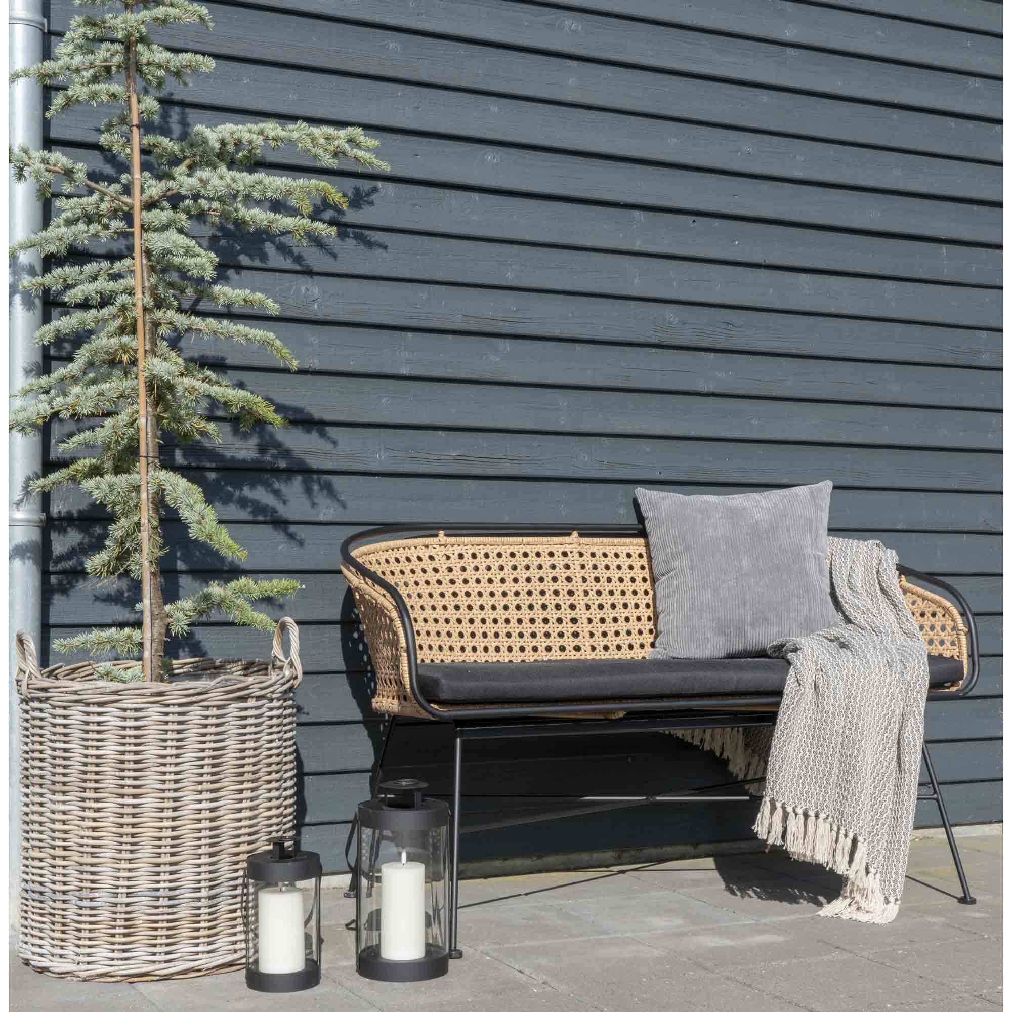 Bondi Lantaarns - Staal/glas, zwart (set van 2)